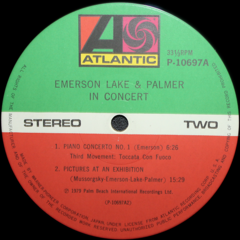 Emerson, Lake & Palmer / In Concert (LP)