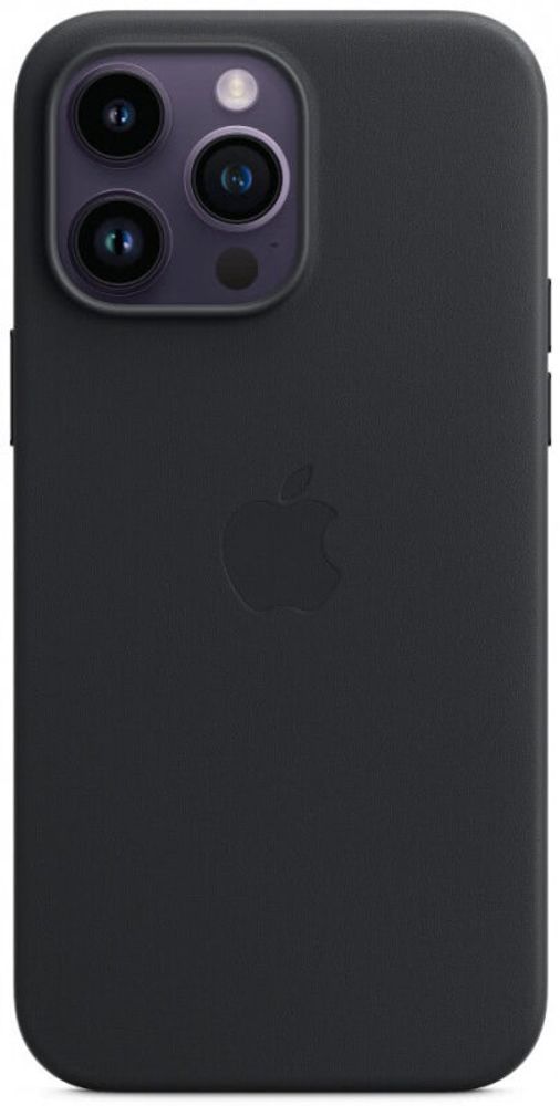 Чехол Apple iPhone 14 Pro Max Leather Case with MagSafe Midnight / Тёмная ночь