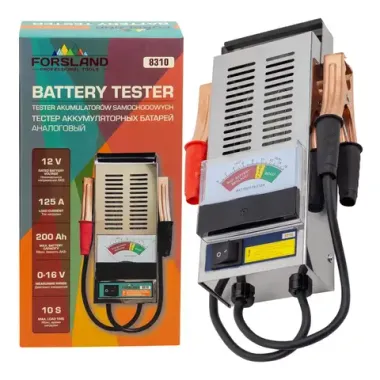 Тестер аккумуляторных батарей аналоговый 12V, 125A, 200Ah Forsland Forsland-8310
