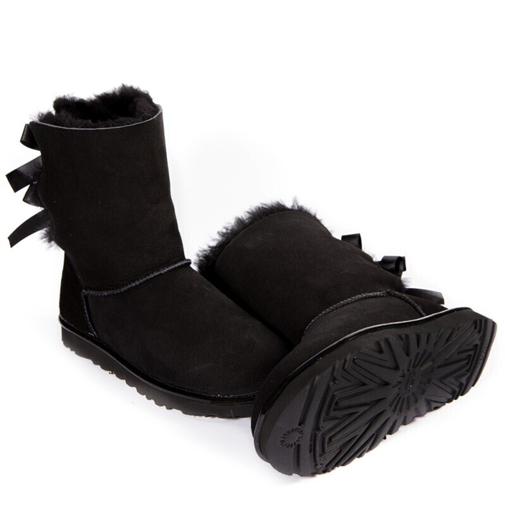 Угги Bailey Bow II Metallic Black