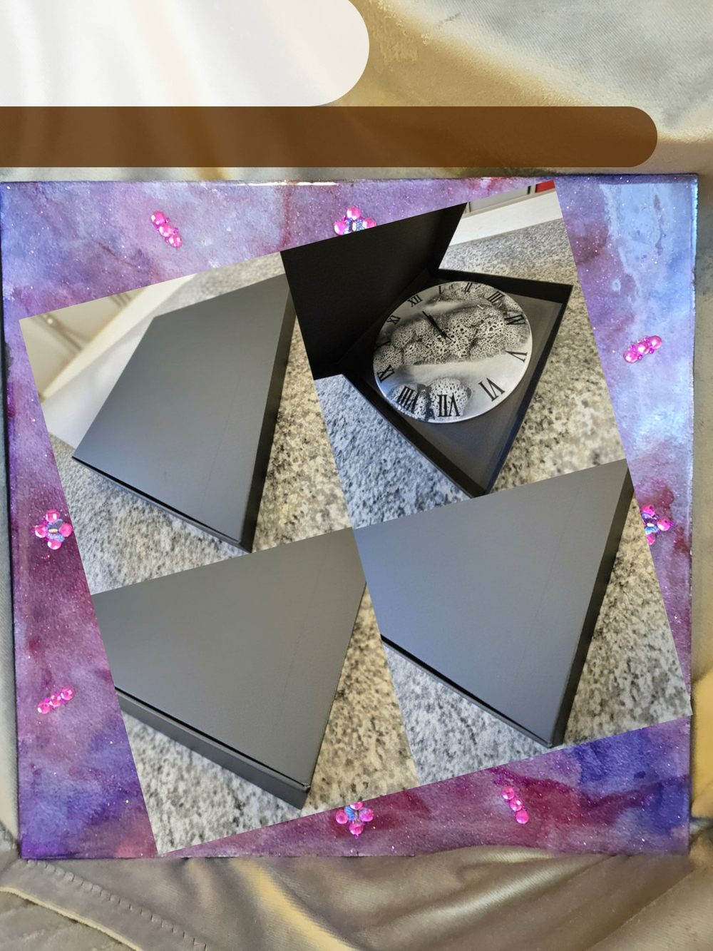 Уникальные дизайнерские часы из эпоксидной смолы. Квадрат 30 см. Ручная работа.