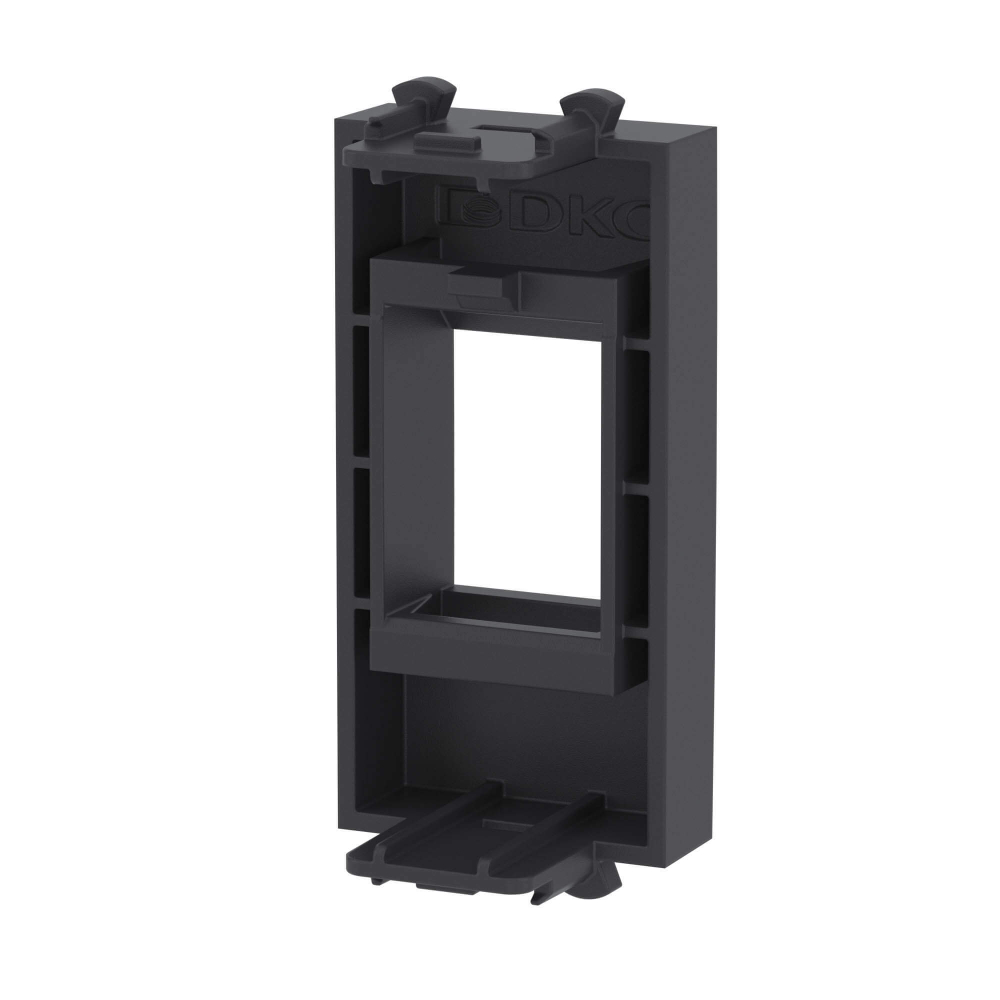 Адаптер без шторки для Keystone, "Avanti", "Черный матовый", 1 модуль