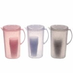 Кувшин пластиковый 1,8л «ЭкоЛайф» в наборе с 4-мя стаканами 250мл 10*12,5*23см