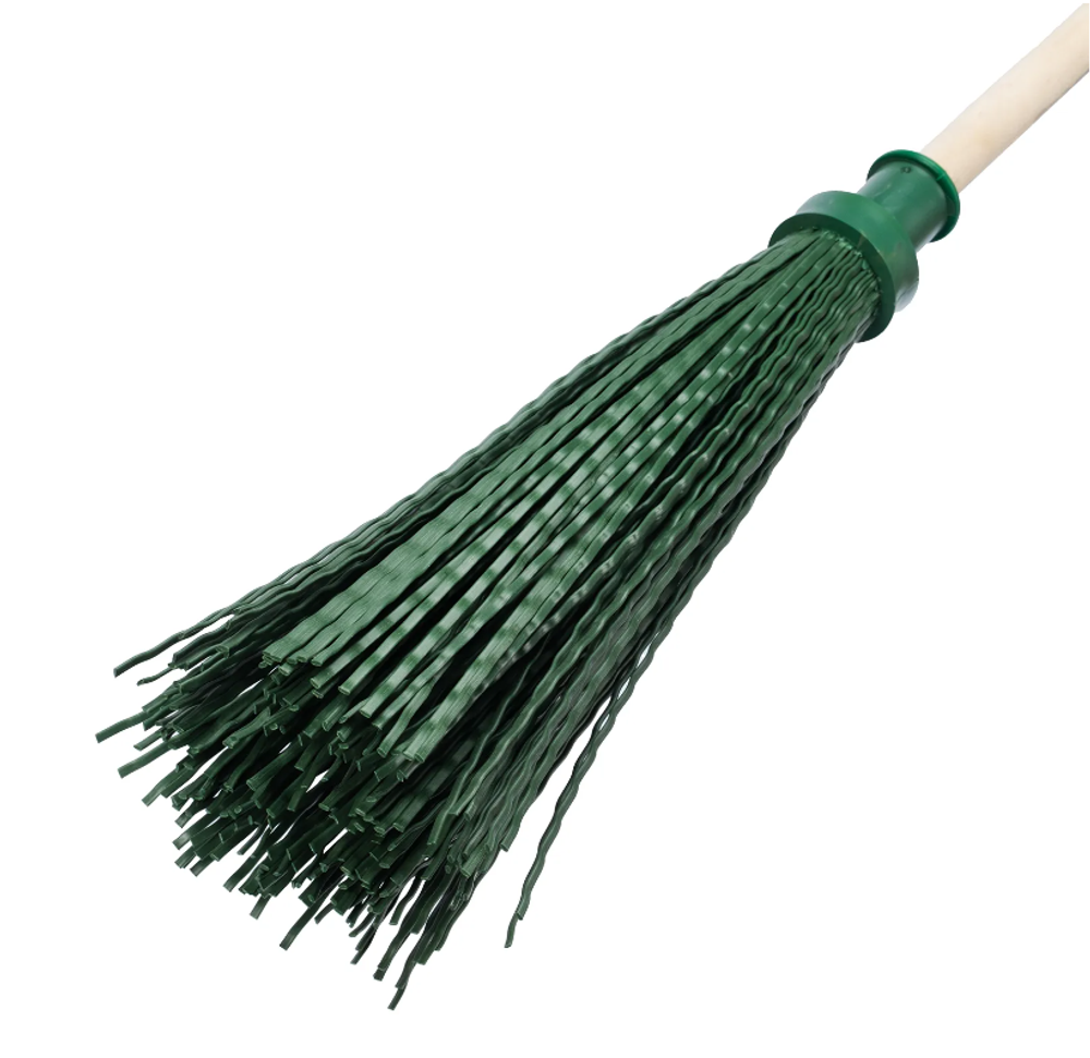 МЕТЛА ПОЛИПРОПИЛЕНОВАЯ СИБРТЕХ 140Х310Х1550 ММ, КРУГЛАЯ, С ОБОДОМ, ДЕРЕВЯННЫЙ ЧЕРЕНОК РОССИЯ