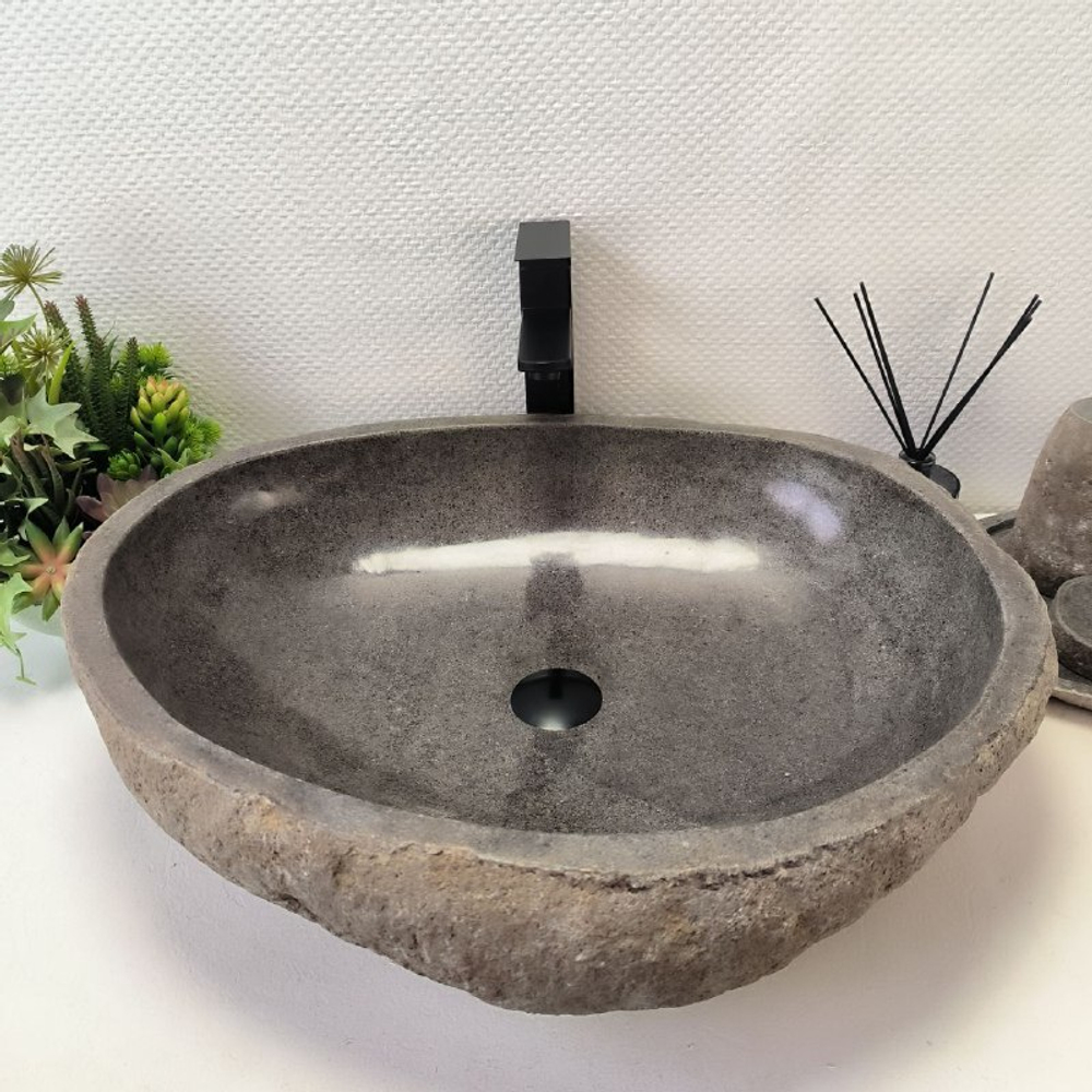 Раковина из речного камня RS-63600 (62*53*16) 0124