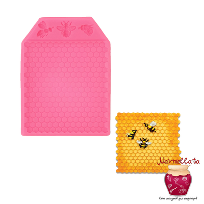 Молд силиконовый "Пчелиные соты", 17*12,5*0,5 см