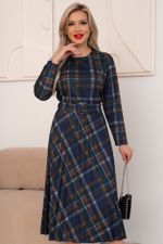 Платье Сильвия (синий/коричневый) Р11-1086/5 Nikol