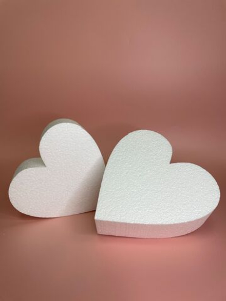 Флористическая основа из пенопласта "Сердце" 22х5 см (2 шт.)