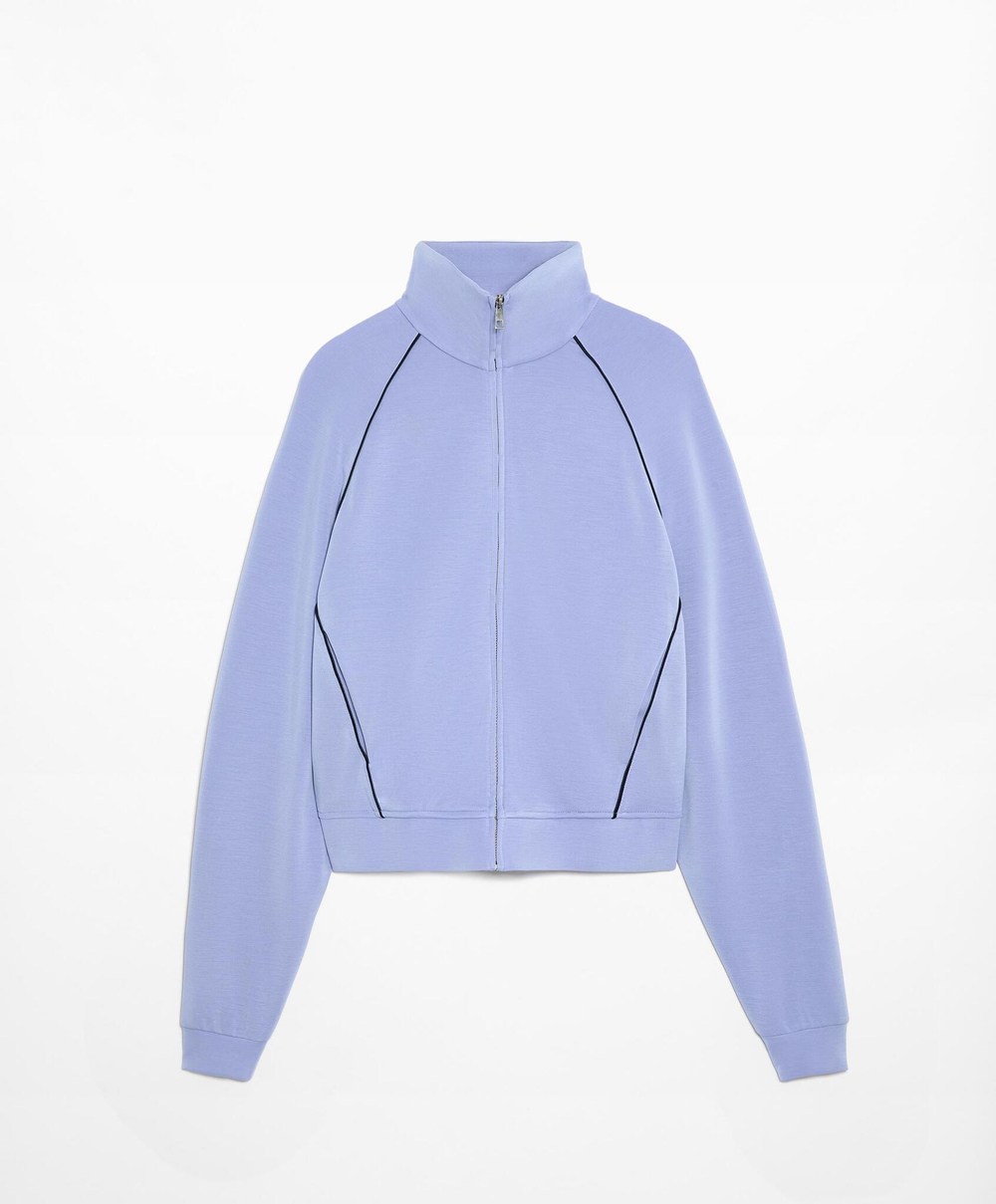 Oysho Куртка из ткани с модалом, лавандовый