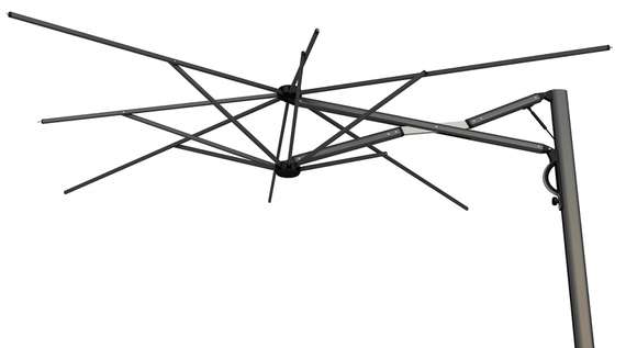 Зонт для кафе профессиональный Astro Carbon, 300х400 см, графит, слоновая кость