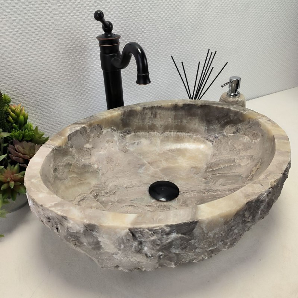 Раковина из оникса Erozy Grey EO-62230 51*40*15 0096