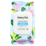 The Honey Pot Company, салфетки для интимной гигиены, для чувствительных зубов, с розовой водой, 30 шт.