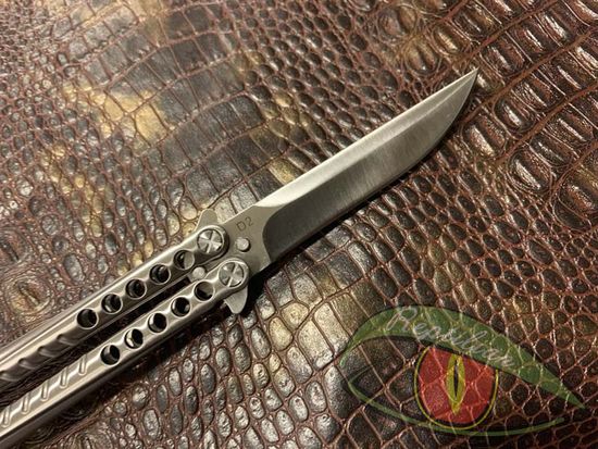 Складной нож STEELCLAW бабочка Секиро-01 c клинком из стали D2, рукоять Stainless Steel