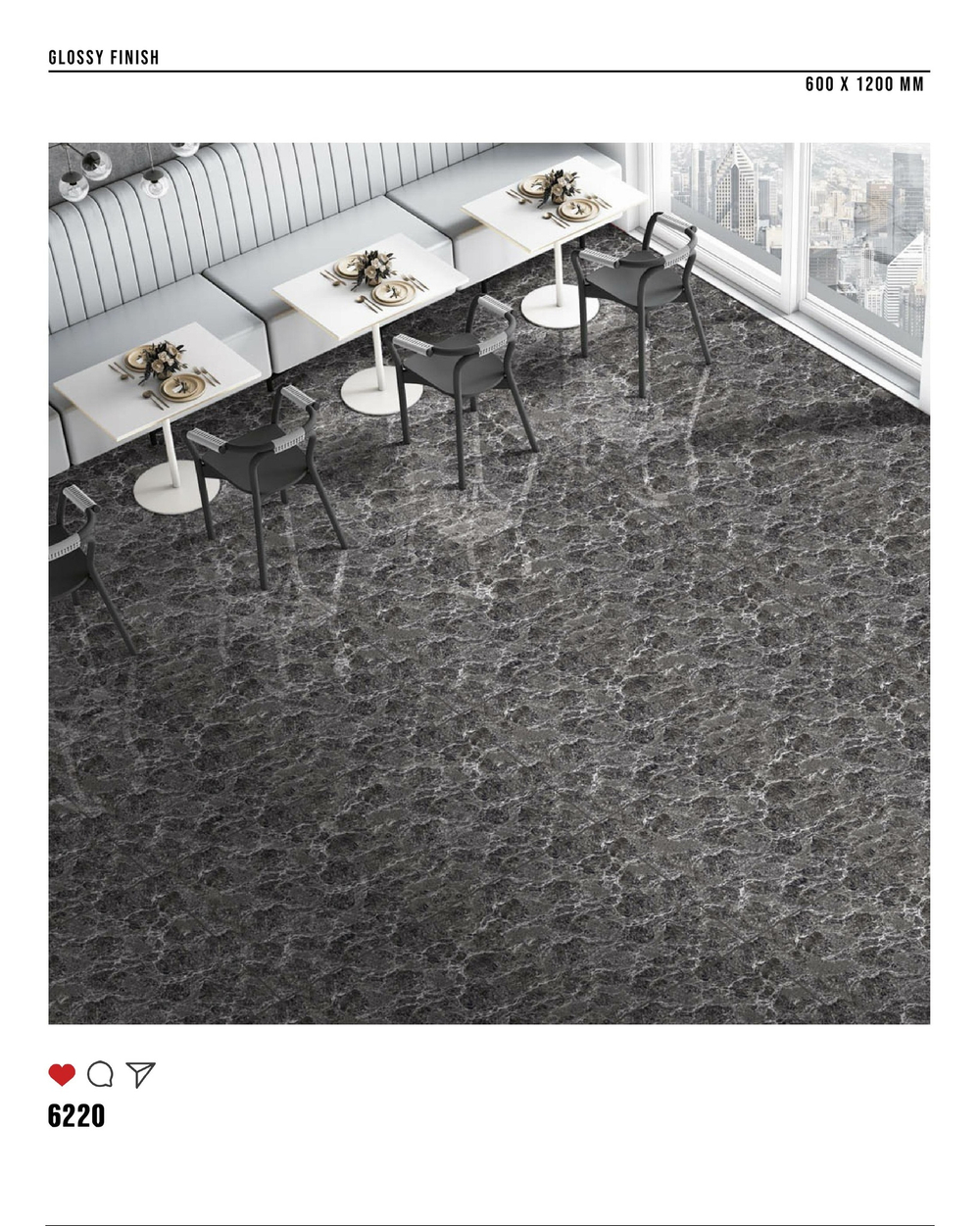Керамогранит glossy №3 60х120, 6220