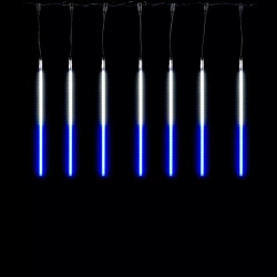 Гирлянда Тающие сосульки 10*0.5 м., 24V., 600 бело-синих LED ламп, коннектор, черный ПВХ, LTC (CCL600-10-1WB)