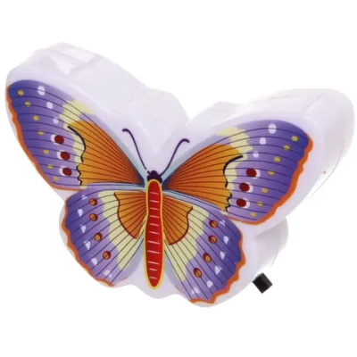 Ночник-светильник «Бабочка»9*5,5см 4LED 2W 220V, микс цветов