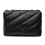 Сумка Pinko Puff Metal Bird Buckle Clamshell Diagonal Quilted Napa Sheepskin Leather Messenger Bag Mini Black, 1P22JD-Y7SR-Z99Q