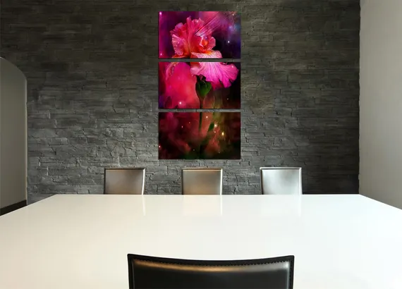 Модульная картина "Космический цветок"