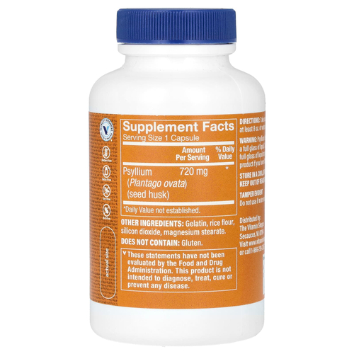 The Vitamin Shoppe, Шелуха семян подорожника, 100 капсул (720 мг на капсулу)