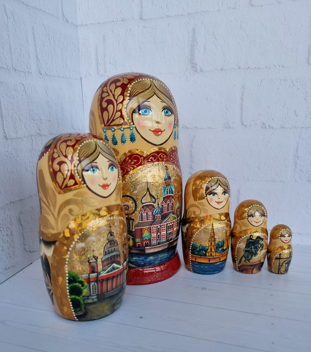 Матрёшка "Виды города" 5мест