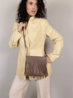 Сумка через плечо маленькая с бахромой