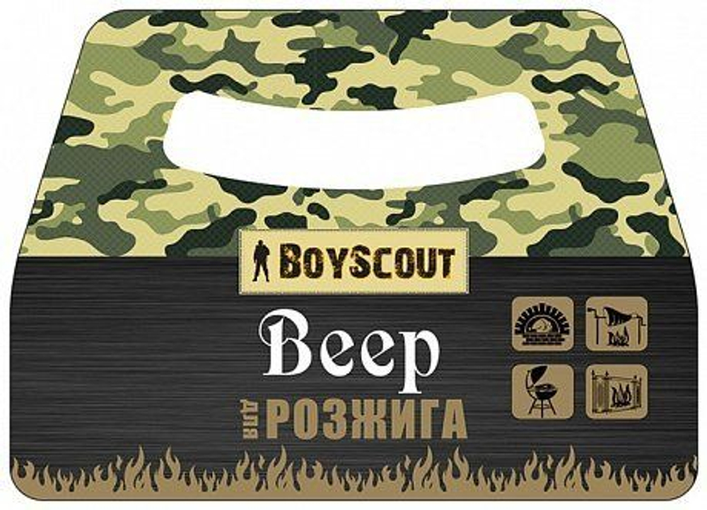 Веер BOYSCOUT для раздувания огня (картон) 61440