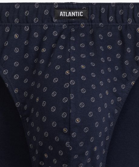 Мужские трусы (3шт) слипы спорт Atlantic 3MP-198, хлопок, темно-синий + голубой + темно-голубой