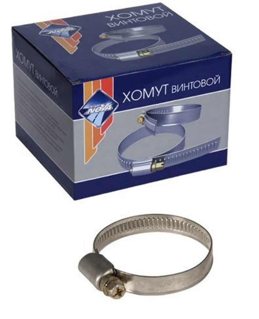 Хомут 100-120 мм (9мм) "Nova Bright" стальной (25упак) 02899