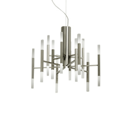 Pendant design lamp  THE LIGHT by Alma 24 lampshades (Nickel)