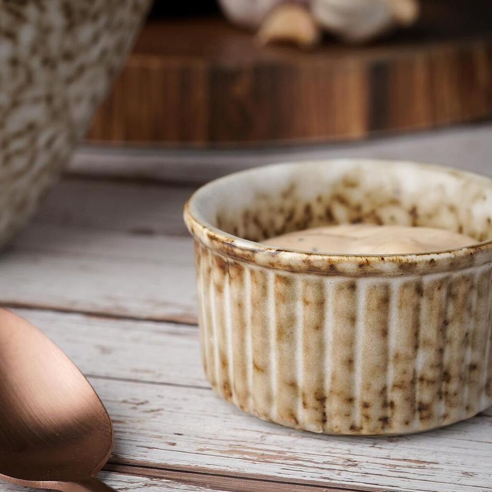 Соусник 90 мл d 7 см h4 см круглый Рамекин Brown Spider Silk P.L. Proff Cuisine [12]