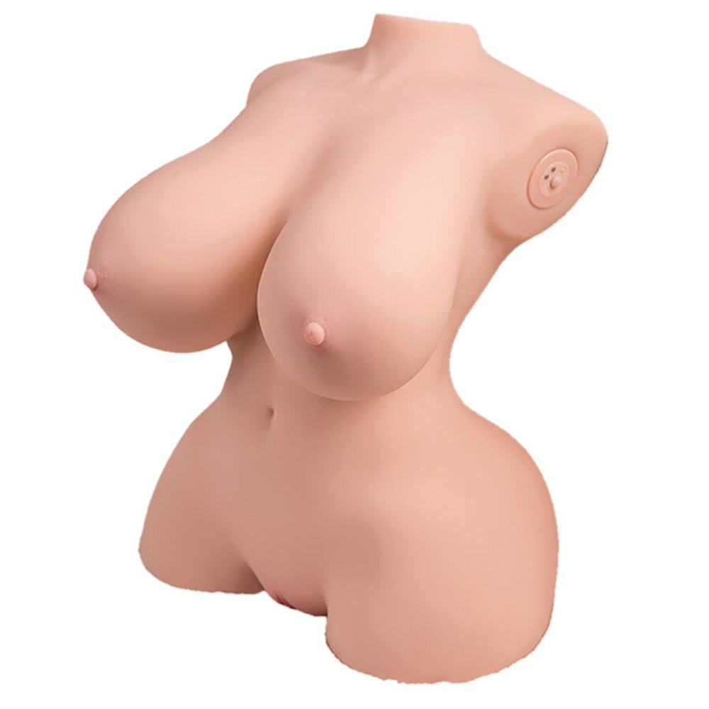 Телесный вибромастурбатор-торс 40х30х20см с функцией пенетрации Xise SHEQU Masturbator Doll Tiny with Thrusting