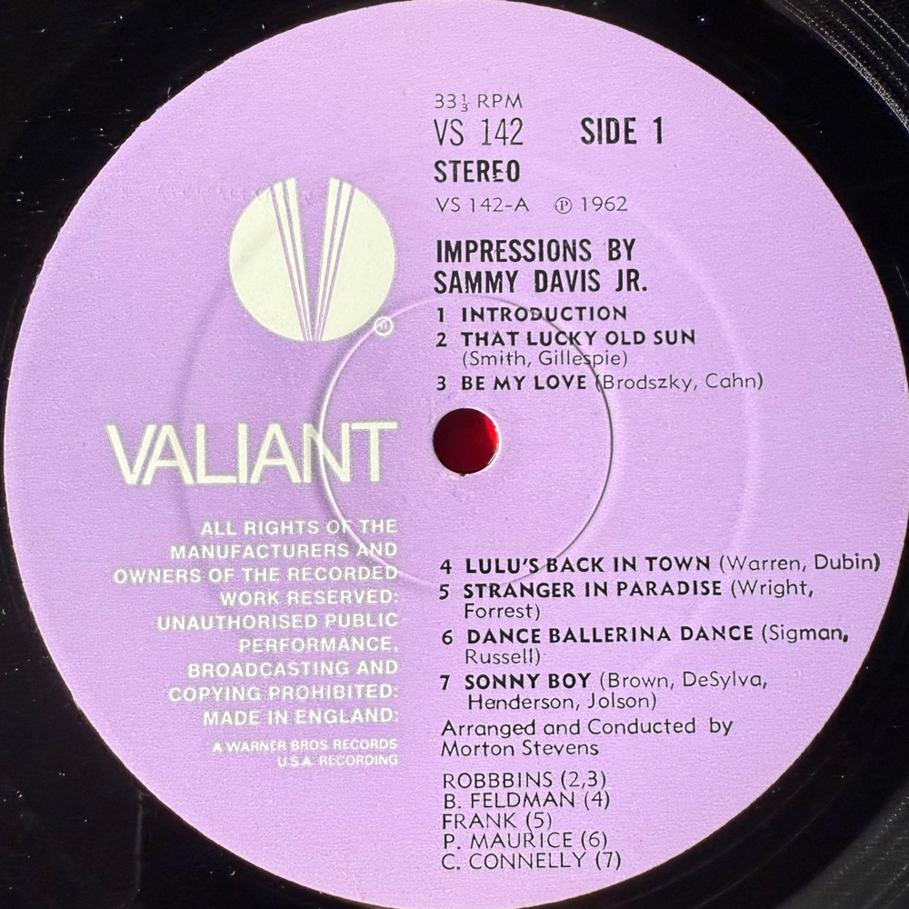 Sammy Davis Jr. ‎– Impressions (Англия 1970г.)