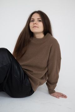 Джемпер Л.Т., 100% шерсть ягнёнка, цвет кофе.