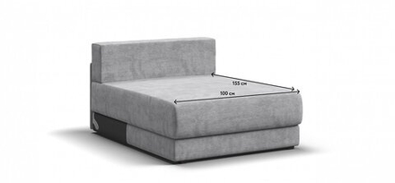 Оттоманка РИЧМОНД MODOOL Вельвет CORD серый