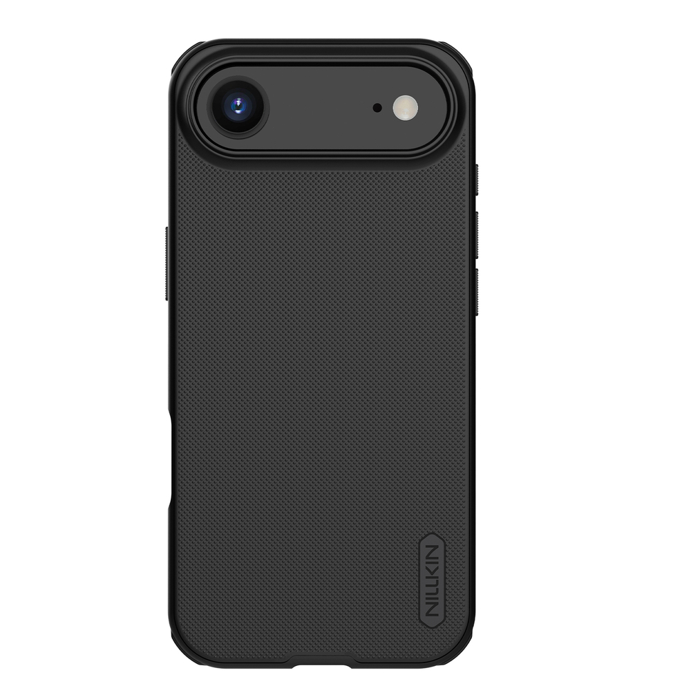 Противоударный чехол черного цвета от Nillkin для iPhone 17 Air, серия Super Frosted Shield Pro