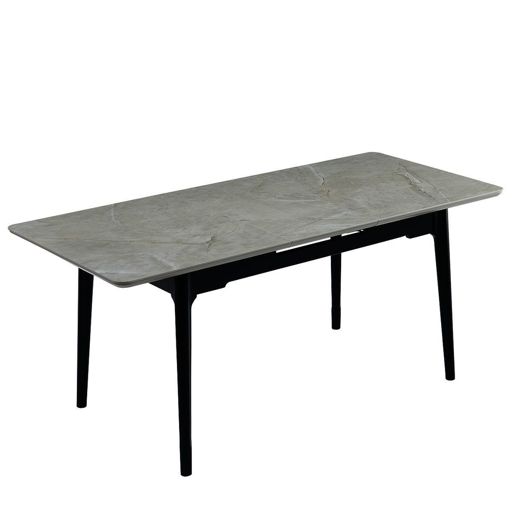 Стол керамический LA ALTA BARCELONA Cardo grey 140-180/80*76, каркас черный