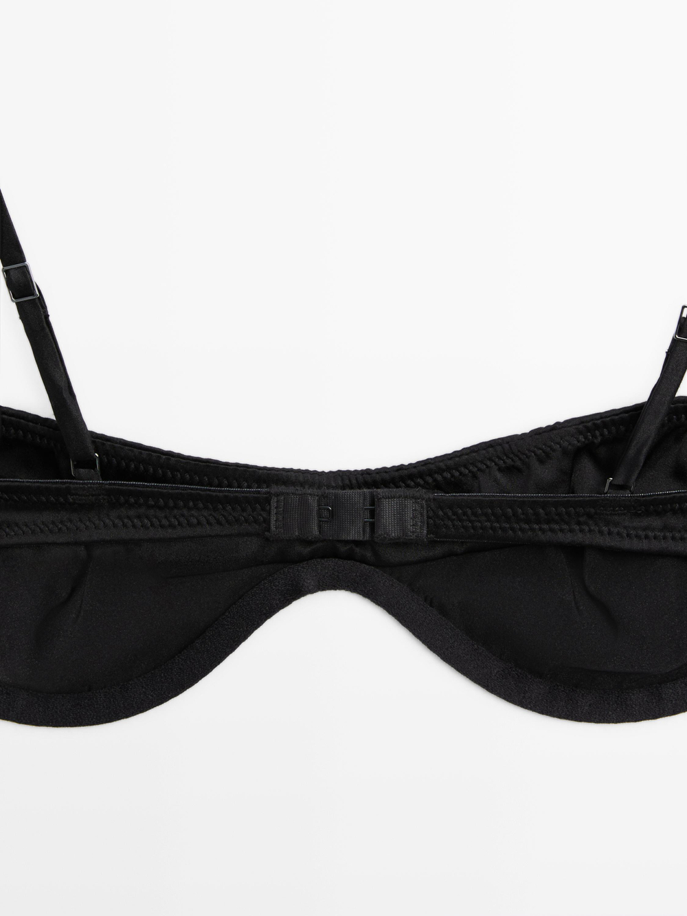 Massimo Dutti Топ-бандо с контрастной деталью, черный