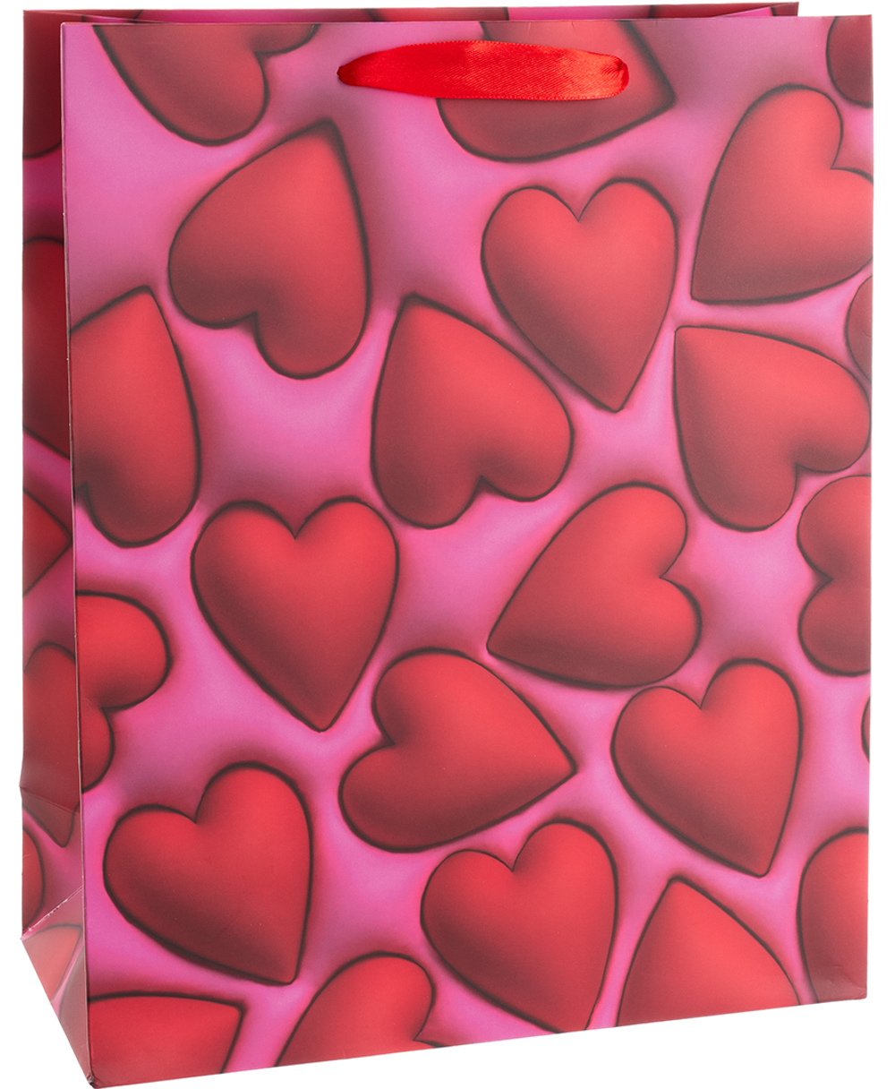 Подарочный пакет «Объемные сердца», 210 гр