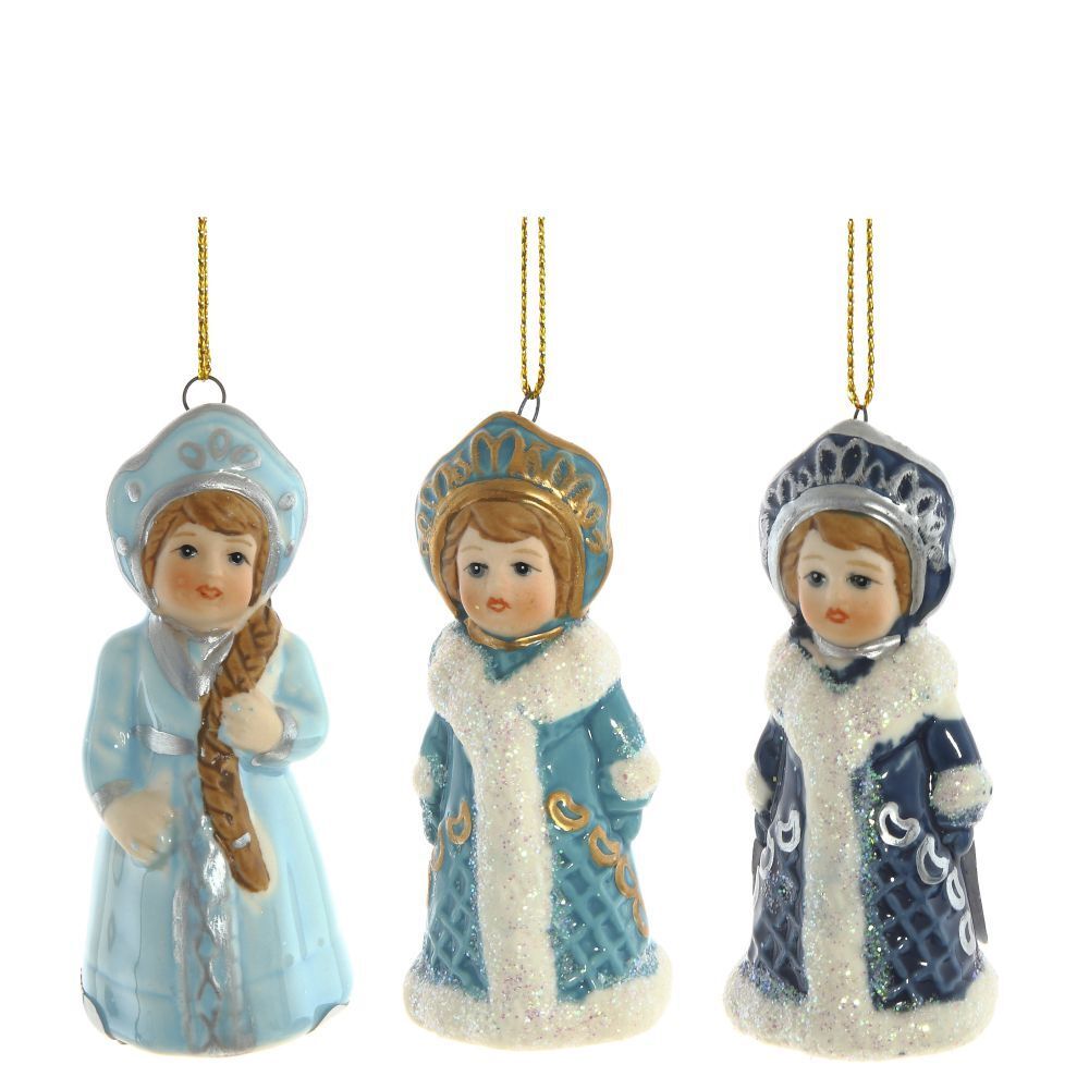 GAEM Украшение новогоднее "Снегурочка", L3,5 W3,5 H8 см, 3в.