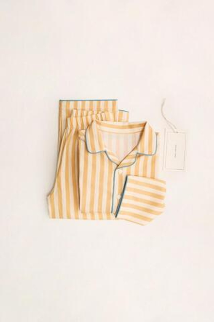 ZARA TIMELESS - ПОЛОСАТАЯ ПИЖАМА, ЖЕЛТЫЙ