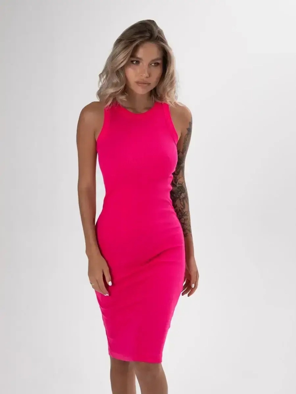 Платье лапша без рукавов