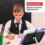 Подставка для книг и учебников BRAUBERG Black регулируемый наклон ABS-пластик (2 штуки в упаковке)