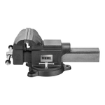 Тиски слесарные BVH-200, 200 мм, поворотные, стальная направляющая, с наковальней //Denzel