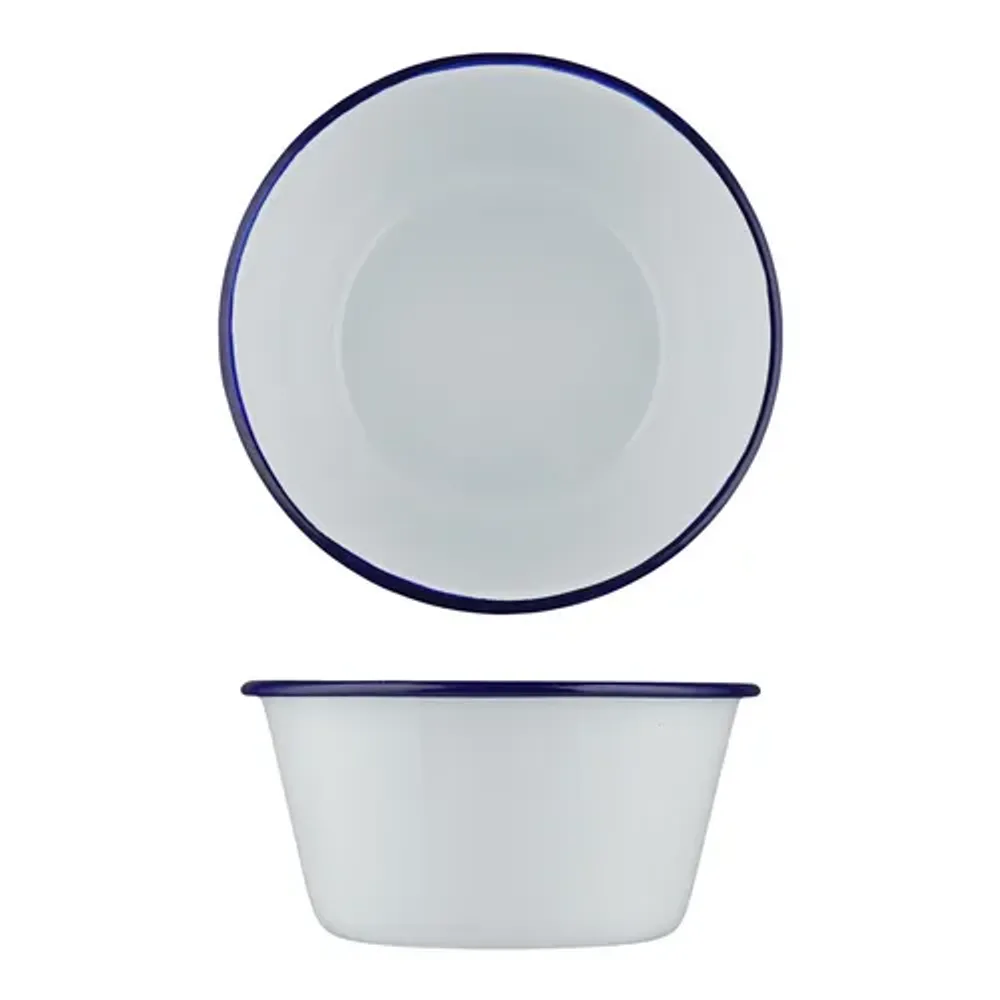Салатник 1250 мл d 17,5 см h8 см Blue Rim эмалированая сталь SUNNEX [1]