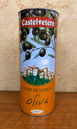 Оливковое масло CASTELVETERE Для жарки (Pomace) Рафинированное в жестяной банке-канистре 1 литр Италия