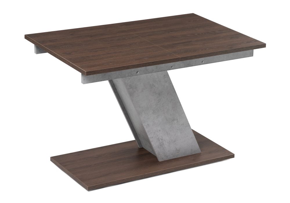 Стол на тумбе Тирион 120(160)х80х78 бетон чикаго серый / дуб табак гладстоун