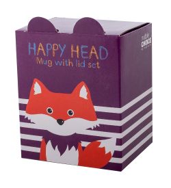 Topchoice TC-21 Кружка с крышкой «Счастливый Лисенок» (Happy Head)