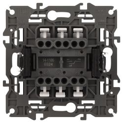 Переключатель ЭРА Elegance 14-1106-05 двойной 10АХ-250В IP20 антрацит