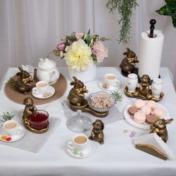 Держатель для полотенец Кролик Банни Бронза