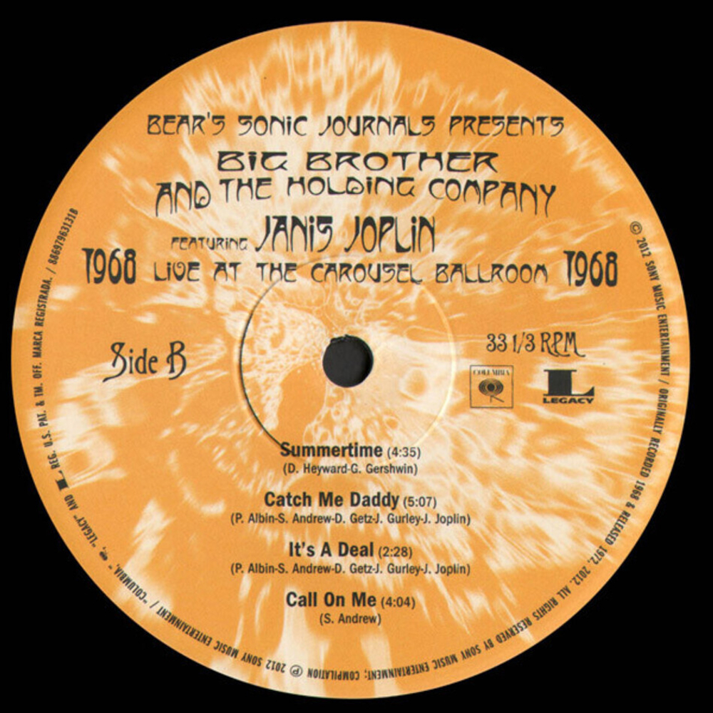 Big Brother & The Holding Company, Janis Joplin / Live At The Carousel Ballroom 1968 (2LP)